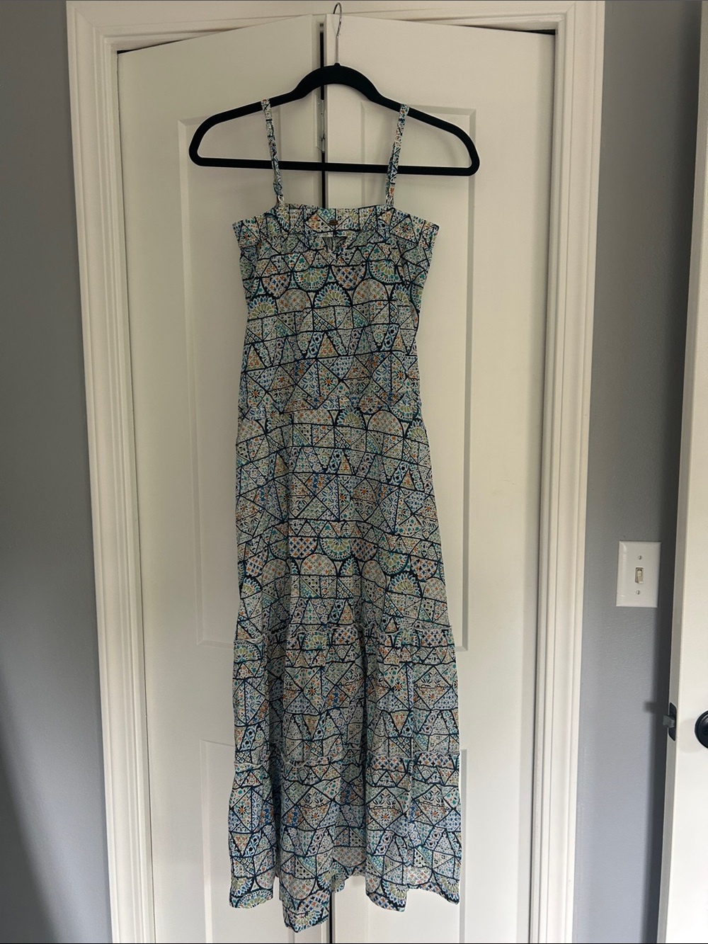 Mavi Multicolor Geometric Print Sundress with Spaghetti Straps - Picture 9 of 9
